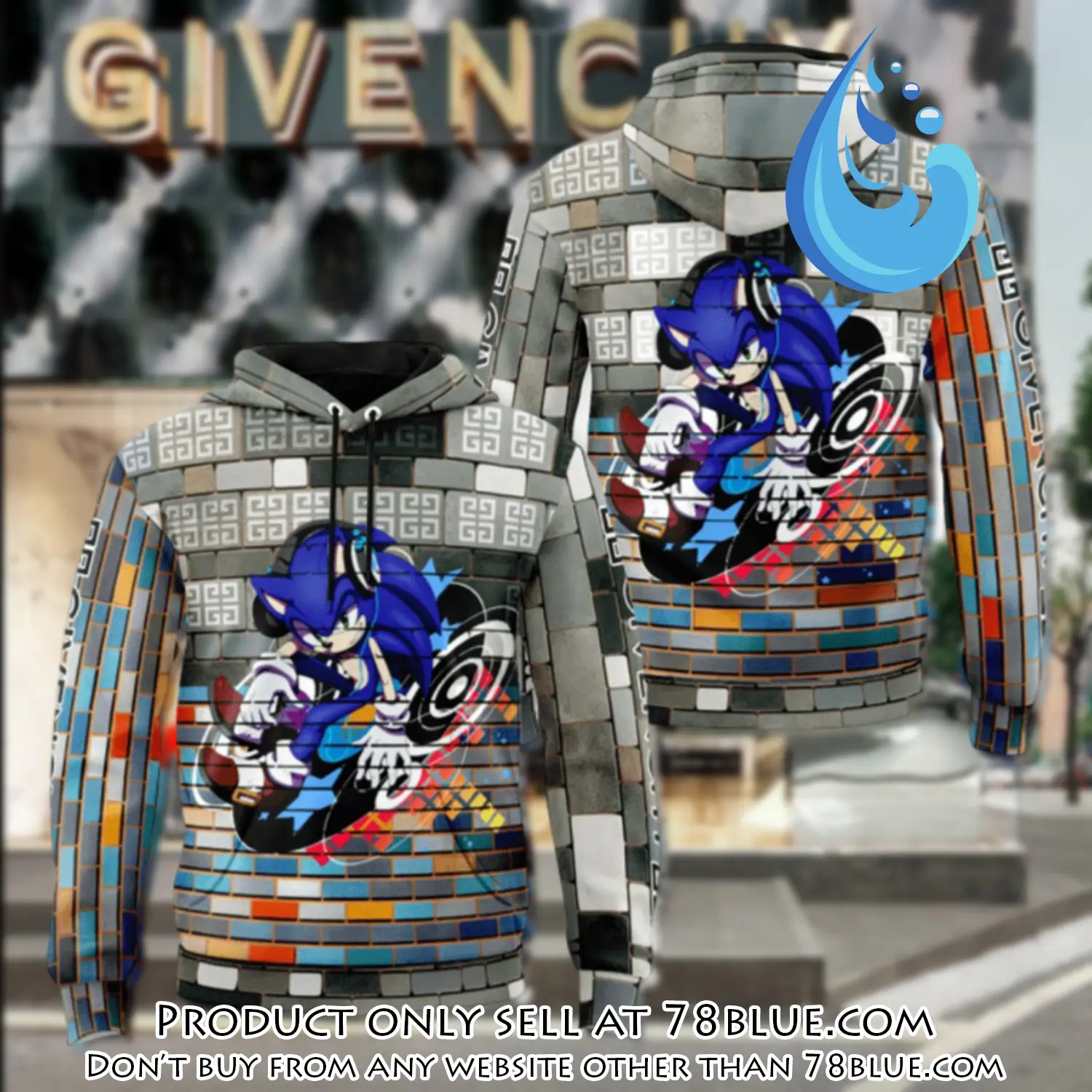 Givenchy sonic unisex hoodie luxury brand gifts  jh1861 78b0427212
